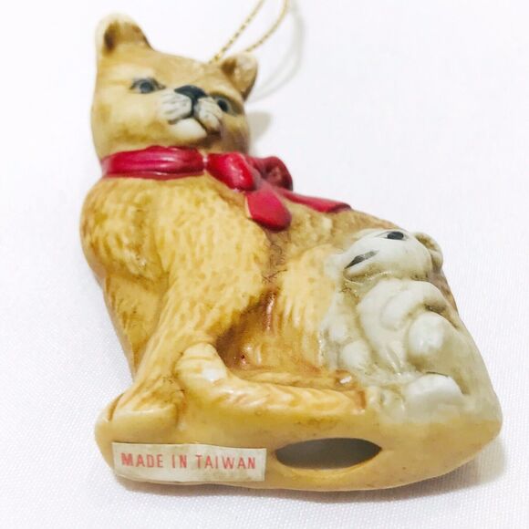 Vintage Cat And Mouse Christmas Ornament Holiday 2.5” - Picture 3 of 6
